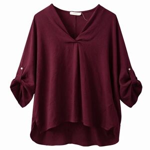 Entro Deep Burgundy Blouse